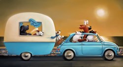 The Great Escape by Doug Hyde - Original Pastel on Board sized 22x40 inches. Available from Whitewall Galleries